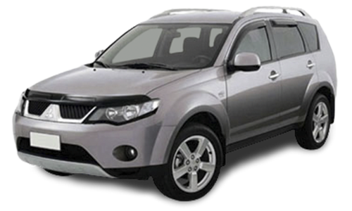 3D коврики EVA с бортами в салон на Mitsubishi Outlander II XL (2005-2013)