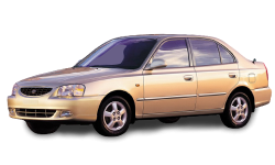 3D коврики EVA с бортами в салон на Hyundai Accent II (1999-2012)